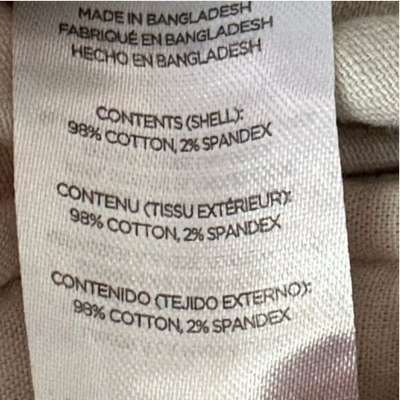 Onia Men's Stretch Chino Shorts Khaki Flat Front Pockets (Stone) Size 32 - Picture 5 of 5